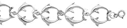 Sterling Silver Dolphin Charm Bracelet