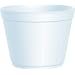 Dart 24MJ48 5 Inch Top and 3.5 Inch Bottom Diameter 4 Inch Height 24-Ounce White Squat Foam Food Container 25-Pack (Case of 20)