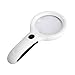 9-Led Bulbs Illuminated Lighting Glass Lens Handheld Magnifier 8X Magnifying for Coin Jewelry
