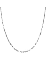 14 Karat White Gold 1.8-mm Diamond-cut Cable Chain (20 Inch)
