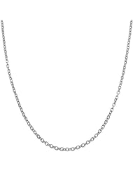 14 Karat White Gold 1.8-mm Diamond-cut Cable Chain (18 Inch)