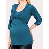 Motherhood Maternity: 3/4 Sleeve V-neck Babydoll Maternity Blouse