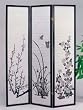 ACME 02286 Ichiko 3-Panel Wooden Screen, Black Finish