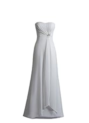 Strapless Ruched  Belted Lace Chiffon/Organza/Satin/Taffeta Wedding Dress  With Ruffles