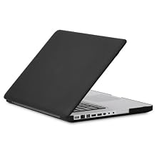 Speck Products MacBook Pro 17-Inch Aluminum Unibody/Black Keyboard See Through Satin Soft Touch Hard Shell Case (Black)