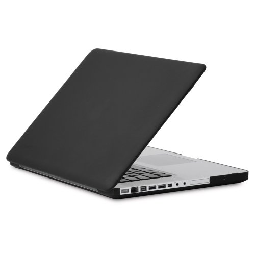 Speck Products MacBook Pro 17-Inch Aluminum Unibody/Black Keyboard See Through Satin Soft Touch Hard Shell Case (Black)