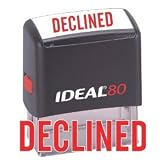 DECLINED Red Office Stock Self-Inking Rubber Stamp