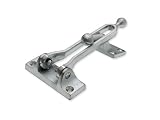 Brass Door Security Latch, Satin Chrome Finish