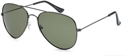 Air Force Brand Aviator Sunglasses--Classic Air Force Style and Shape (Polarized Gunmetal w/My Shades Pouch)