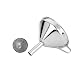 MIU France Polished Stainless Steel Funnel with Strainer