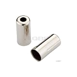 Jagwire 5mm Open Pre-Crimped End Caps, Chrome Plated, Bottle of 200