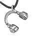 Headset Headphones Pewter Pendant Necklace