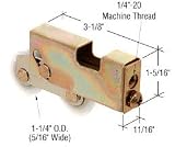 CRL 1-1/4 Tandem Nylon Ball Bearing Sliding Glass Door Roller with 11/16 Wide Housing - Package