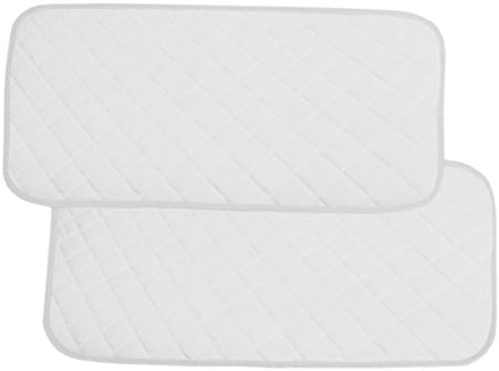 Bamboo Changing Pad Liners Waterproof Washable ♦ Protector For Diaper Change Pad ♦ Travel Changing Mat ♦ 2 pieces ♦ (Pure White)