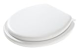 Standard Soft Toilet Seat with Plastic Hinges, Desert White