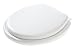 Standard Soft Toilet Seat with Plastic Hinges, Desert White