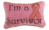 I'm a Survivor Breast Cancer Pillow by Manual Woodworkers and Weavers