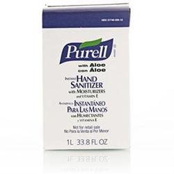 Purell Hand Sanitizer with Aloe 33.8 Oz Refill Purell Hand Sanitizer Kills 99.9% of Germs Within Seconds Without Water or Towels