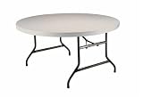  : Lifetime, 5' Round Table, 60' Round Molded Top, Almond color finish