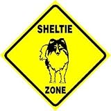 SHELTIE LOVERS ZONE sign * street dog pet
