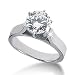 14K White Gold Round Cut Diamond Solitaire Engagement Ring (0.50ct.tw, HI Color, SI2-3 Clarity)