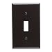Leviton 85001 1-Gang Toggle Device Switch Wallplate, Standard Size, Thermoset, Device Mount, Brown
