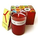 Red flower moroccan rose little flower candle