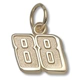 14k NASCAR Dale Earnhardt Jr. Number 88 Medium Charm