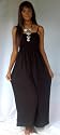 BLACK JUMPSUIT SMOCKED STRAP RAYON FITS - M L XL 1X 2X - T189S