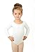 Elowel Girls' Team Basics Long Sleeve Leotard White (size 4-6)