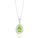 1.45 CT PEAR SHAPED PERIDOT & DIAMOND 14K PENDANT