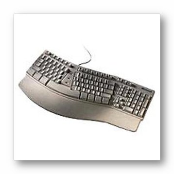 Microsoft A11-00337 PS2 USB NATURAL KEYBOARD ELITE ERGO WHITE PC