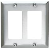 Pass & Seymour #SS262CC10 2G Stainless Steel Decor Wall Plate