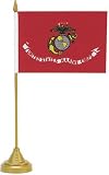 Red US Marine Corps Stick Flag