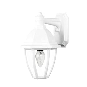 Adjusta-Post Everstone One-Light Outdoor Downward Inverted Wall Sconce, White with Clear Acrylic Beveled Lens #S21VC-WH