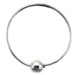 Sterling Silver Large Thin Belly Hoops, 1 1/16 Diameter