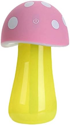 Choigle LED Humidifier Mushroom Air Diffuser Purifier Atomizer with Night Light (Pink)