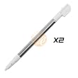 Retractable Stylus 2-Pack Set for Nintendo DS Lite, Metal w/ White Cap