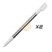 Retractable Stylus 2-Pack Set for Nintendo DS Lite, Metal w/ White Cap