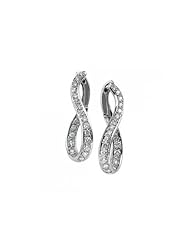 Diamond Wavy Hoop Earrings