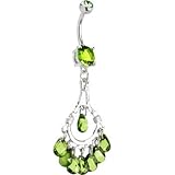 Peridot Green GYPSY CHANDELIER Belly Ring