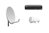 Opticum 1 Teilnehmer Komplettanlage (1x FS10p Satelliten Receiver, 1x LNB, 1x Antenne)