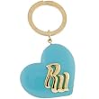 ROCAWEAR Turquoise Resin Gold Tone RW HEART Keychain