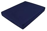 Duro-Med Polyfoam Wheelchair Cushion, Poly/Cotton Cover, Navy, 4 x 16 x 18