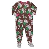 Carter's Fleece Footed Sleeper Pajamas Brown Kitty