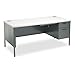 HON P3265RG2S 66 by 30 by 29-1/2-Inch Metro Classic Right Pedestal L-Workstation Desk, Gray Pattern