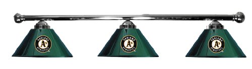 Oakland Athletics Pool Table Light - Chrome Bar