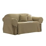 Sure Fit Cotton Duck Loveseat Slipcover - Linen