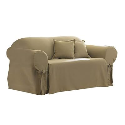 Sure Fit Cotton Duck Loveseat Slipcover - Linen