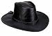 Item Code - 106 : Black Leather Down Under Western Cowboy Hat
